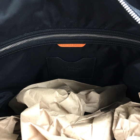 Shinola Detroit Large Black Nylon Carryall Duffle - Picture 8 of 8